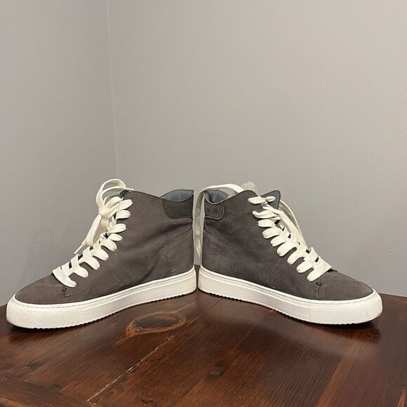 Sam Edelman Pence Faux Fur-Trim Suede High-Top Sneakers Size 6.5 - Picture 5 of 10